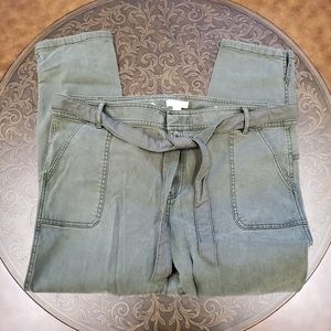 LOFT Olive Green Khakis Size 18
